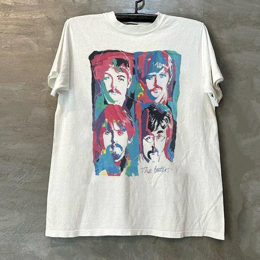 Vintage B3atles Pop Art Faces T-Shirt