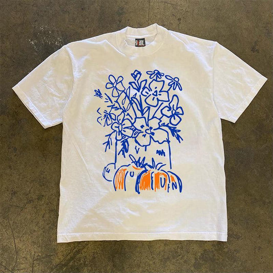 Vintage Flower Art T-Shirt