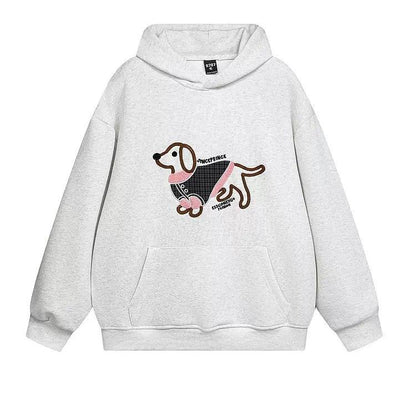 Puppy Embroidery Hoodie