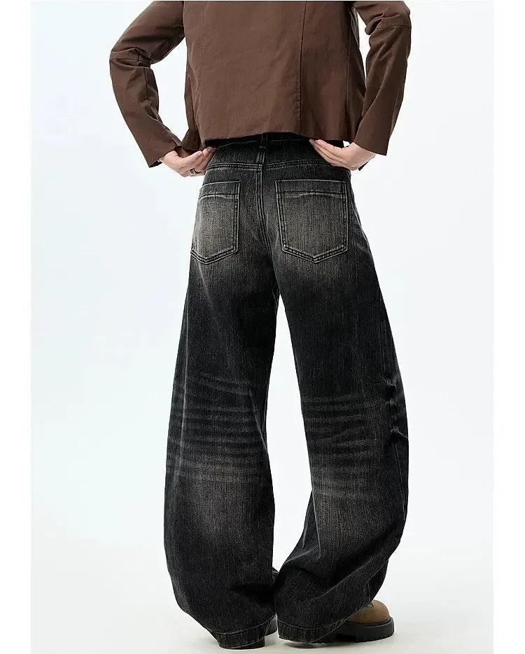 Scattered Whiskers Wide Leg Jeans