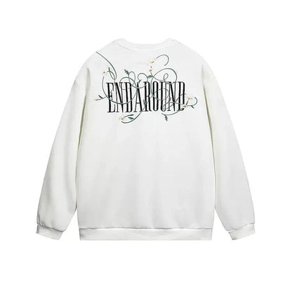 Embroidered Casual Crewneck