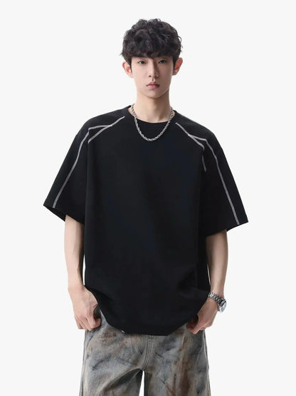 Contrast Stitched Relax Fit T-Shirt