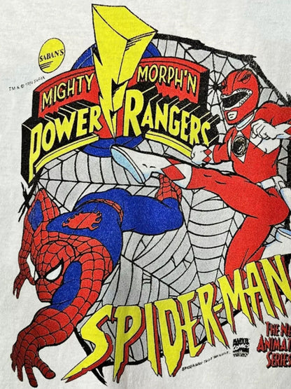 Vintage Spiderm@N X P0wer Rangers T-Shirt