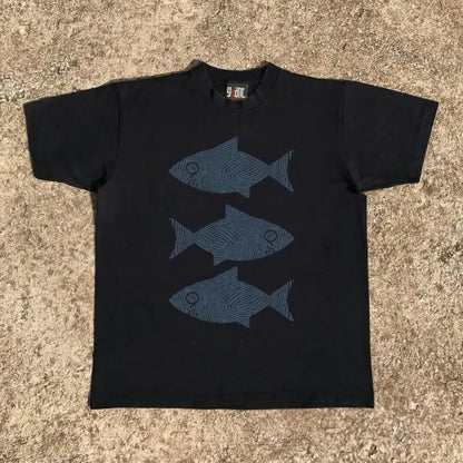 Vintage Swimming Fish T-Shirt
