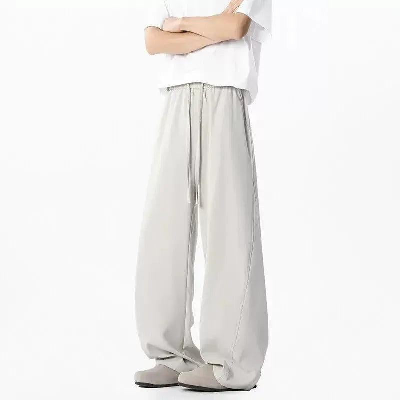 Curved Silky Drawstring Trousers