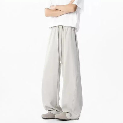 Curved Silky Drawstring Trousers