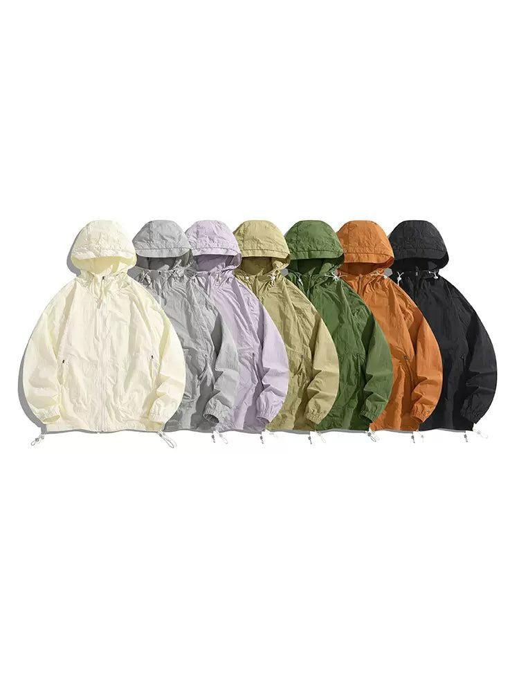 Solid Hooded Sun Protection Jacket
