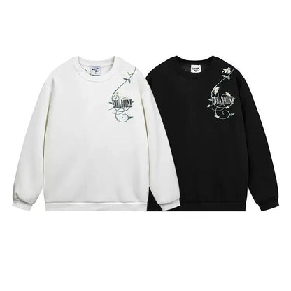 Embroidered Casual Crewneck