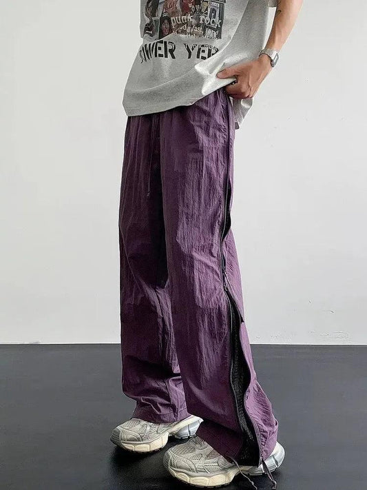 Mesh Paneled Tech Parachute Pants