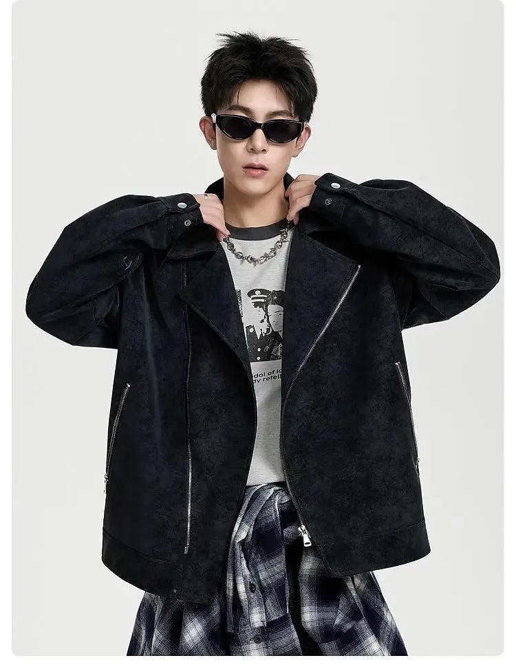 Casual Micro Suede Zipped Jacket