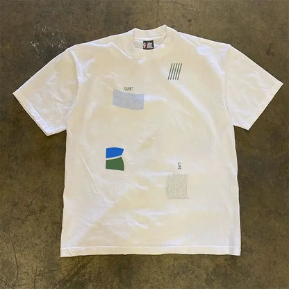 Vintage Block & Line Graphic T-Shirt