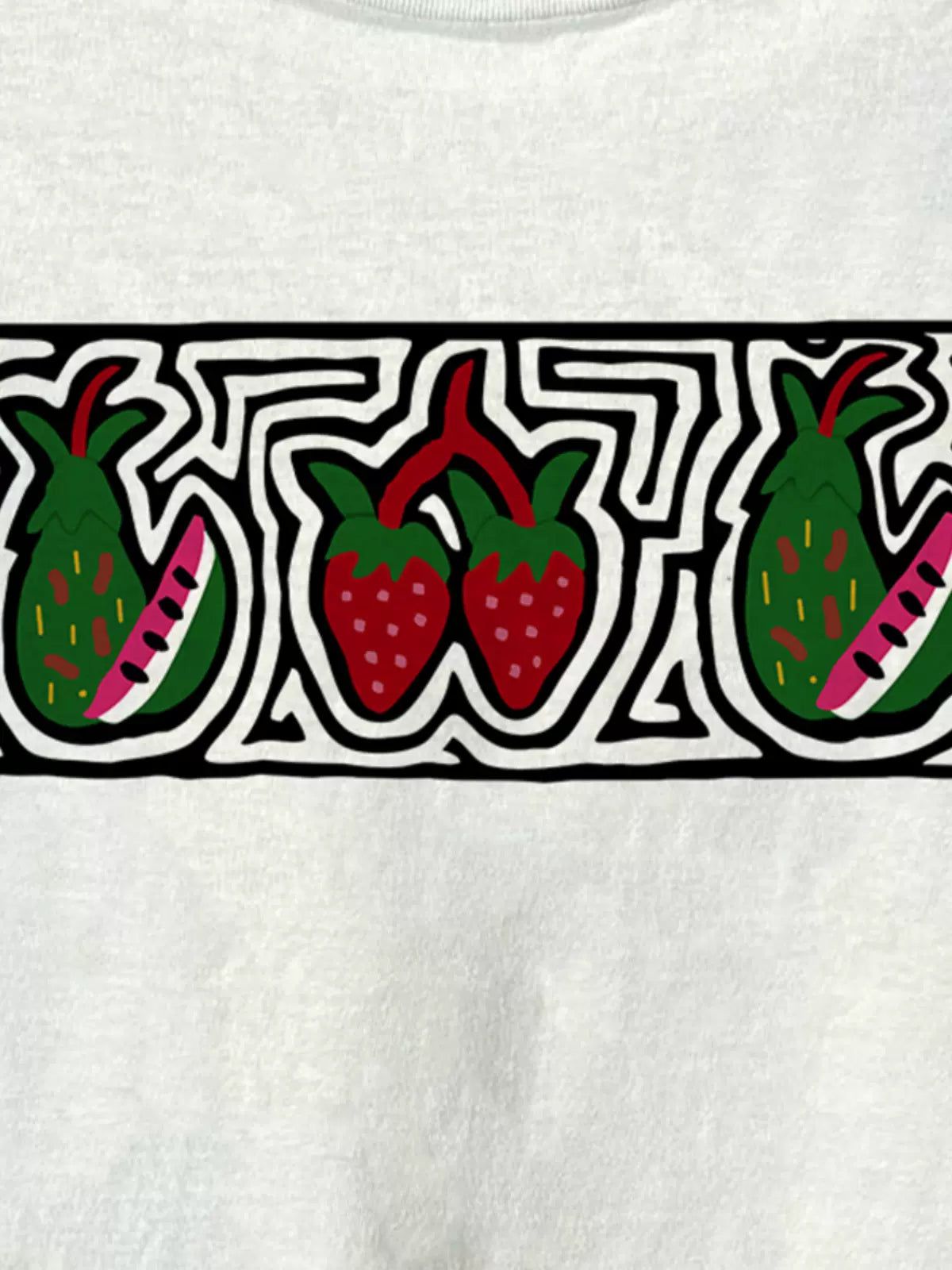 Vintage Strawberry Print T-Shirt