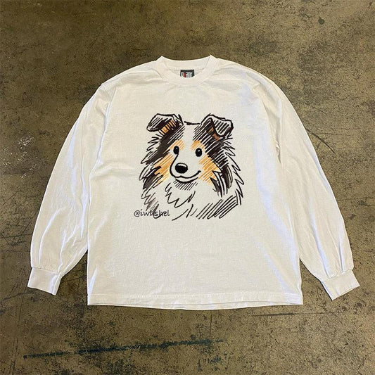 Vintage Little Sheltie Long Sleeve T-Shirt