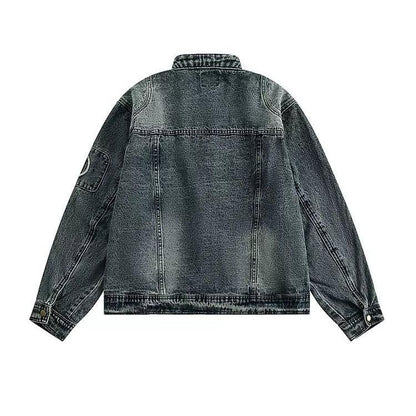 Faded Four-Pocket Denim Jacket