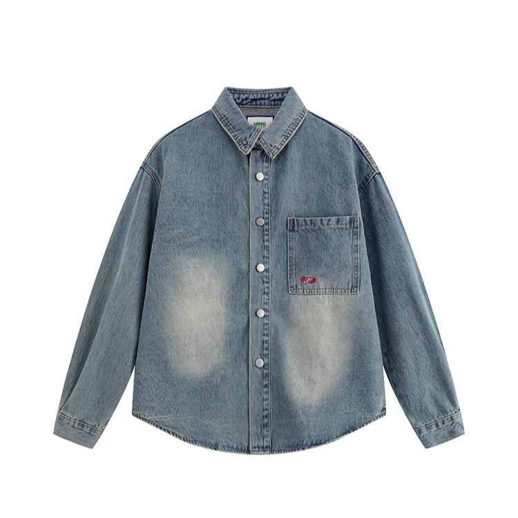 Faded Wash Effect Denim Shirt