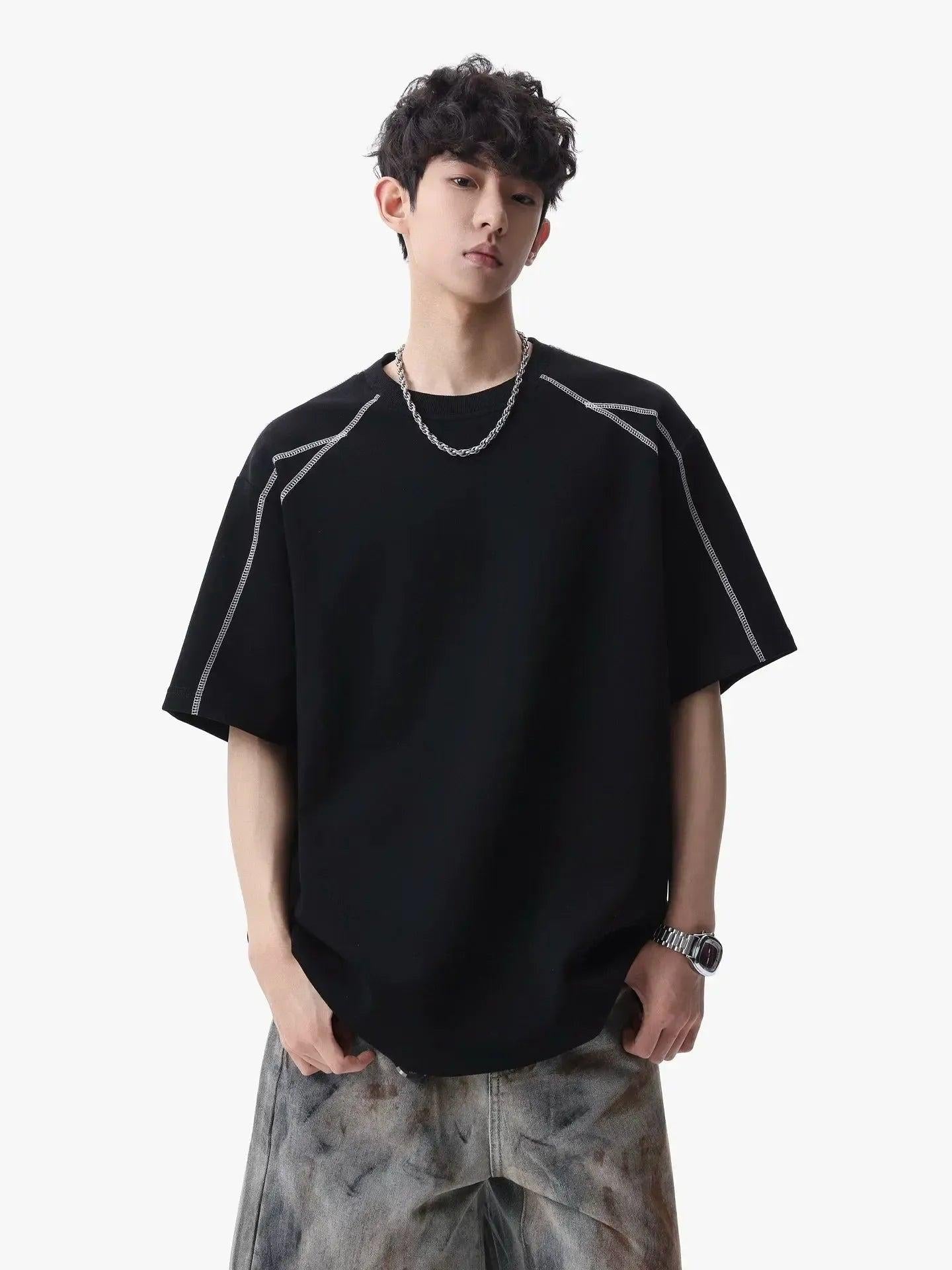 Contrast Stitched Relax Fit T-Shirt