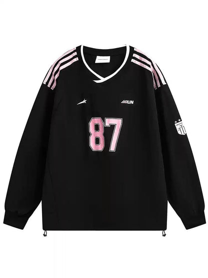 Sports Style Jersey Long Sleeve T-Shirt