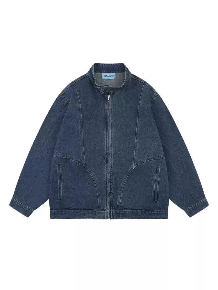 Washed Slit Detail Denim Jacket