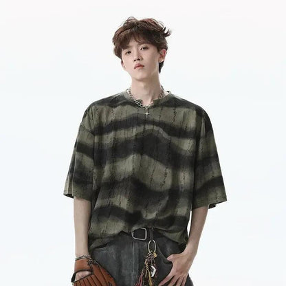 Irregular Striped Loose Fit T-Shirt