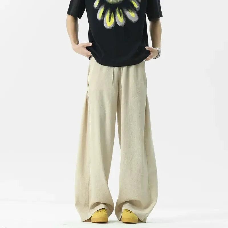 Cotton Linen Blend Loose Fit Pants
