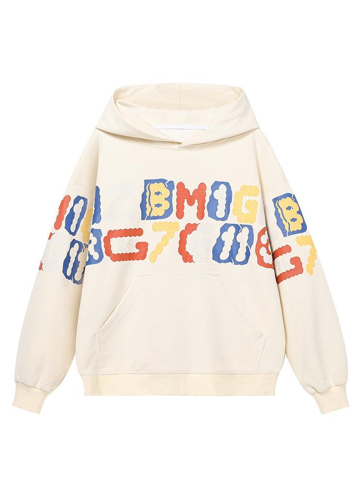 Colorful Letter Print Hoodie