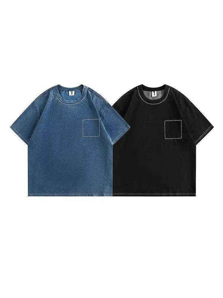 Contrast Color Stitched T-Shirt