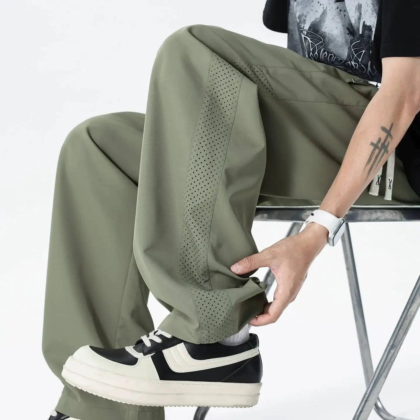 Drawstring Mesh Detail Pants
