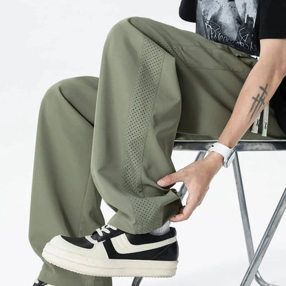 Drawstring Mesh Detail Pants