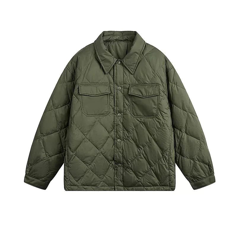 Flap Pocket Thin Down Jacket