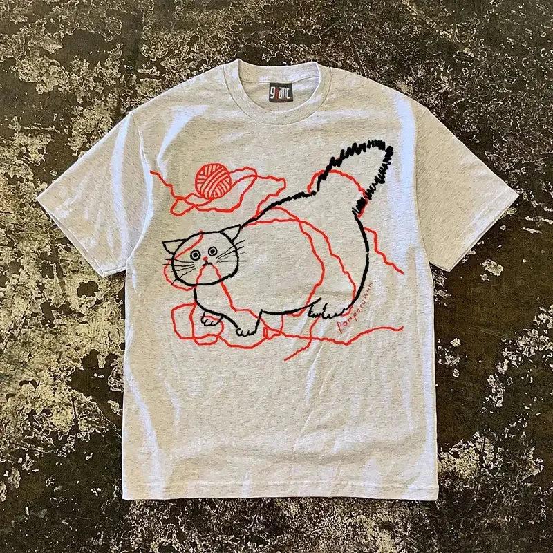 Vintage Tangled Cat T-Shirt