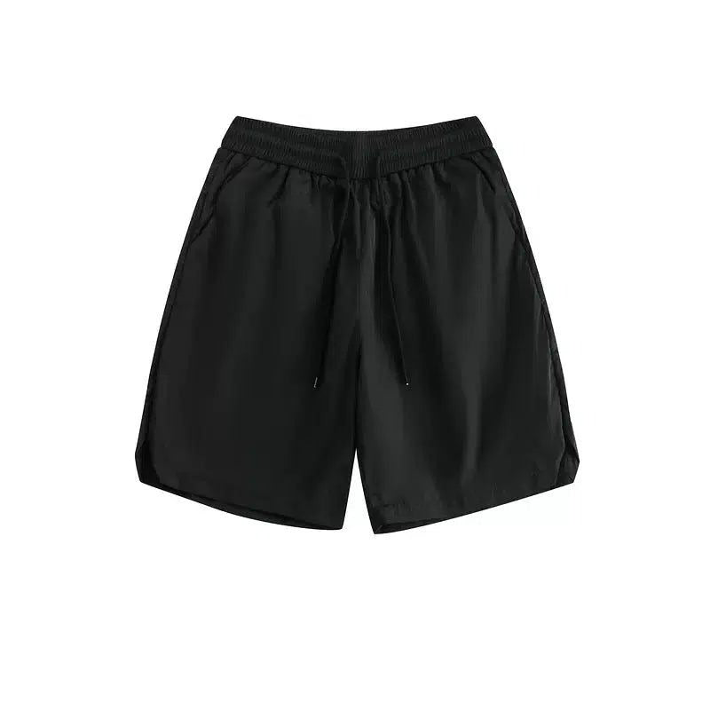 Solid Elasticated Sports Shorts
