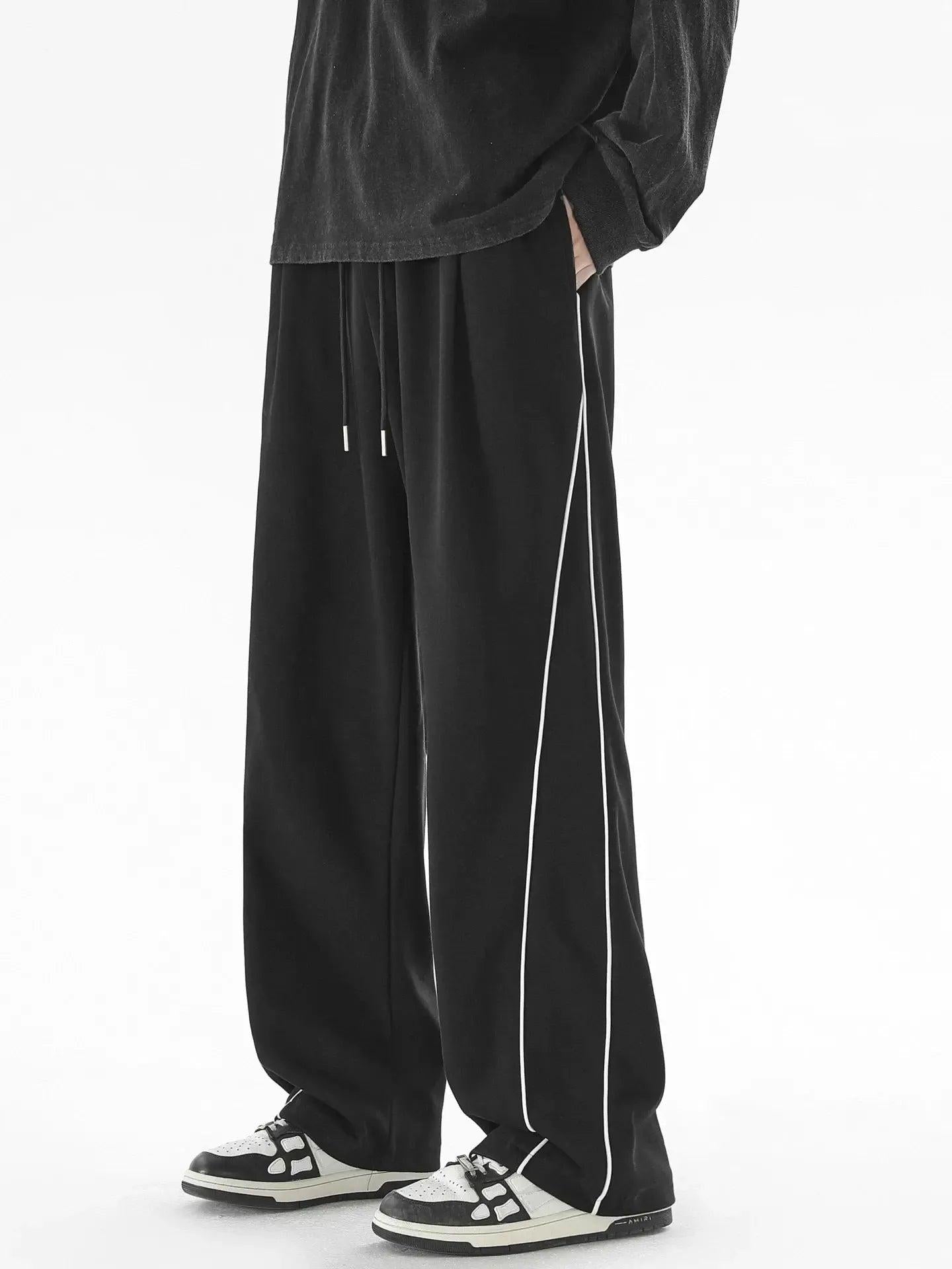 Patchwork Reflective Wide Leg Sweatpants