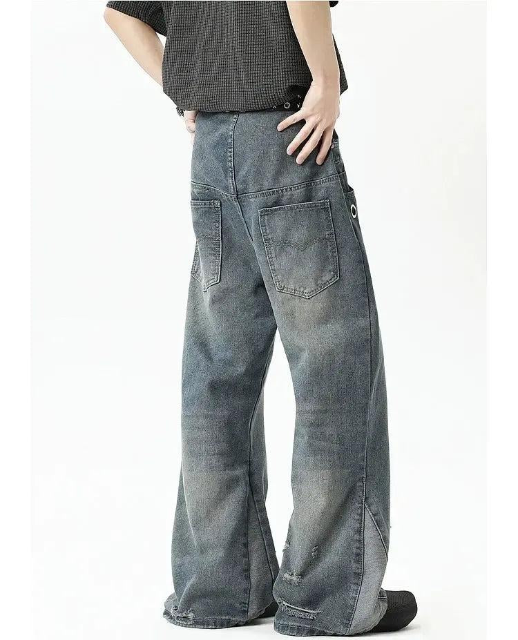 Metallic Hole Ripped Jeans