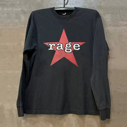 Vintage R@ge Star Long Sleeve T-Shirt