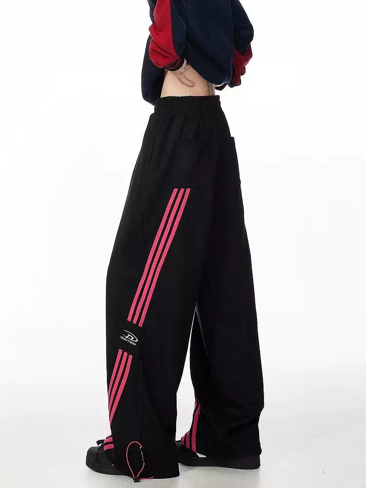 Three-Bar Straight Sports Pants