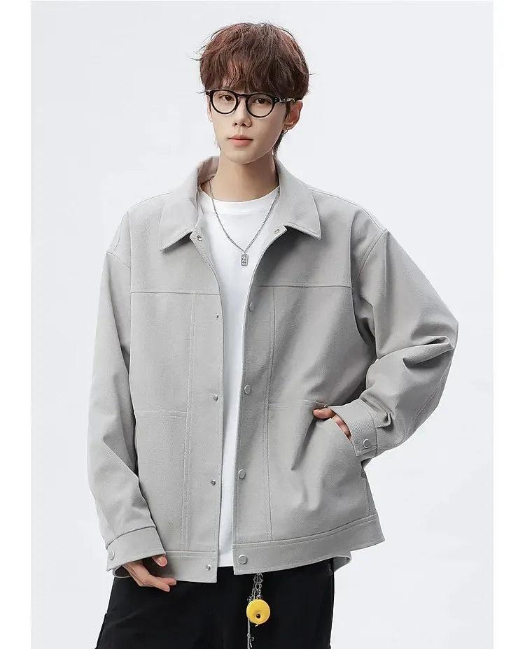 Turn-Down Collar Buttoned Jacket