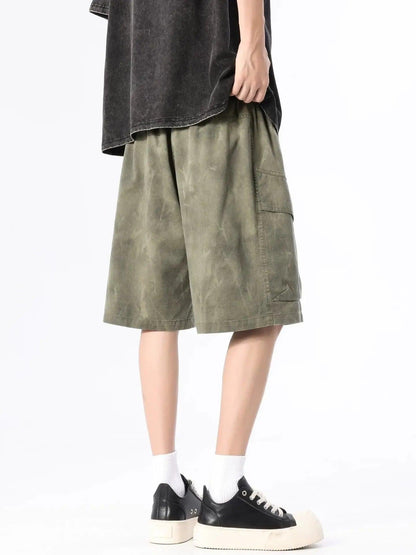 Wide Leg Utility Cargo Shorts