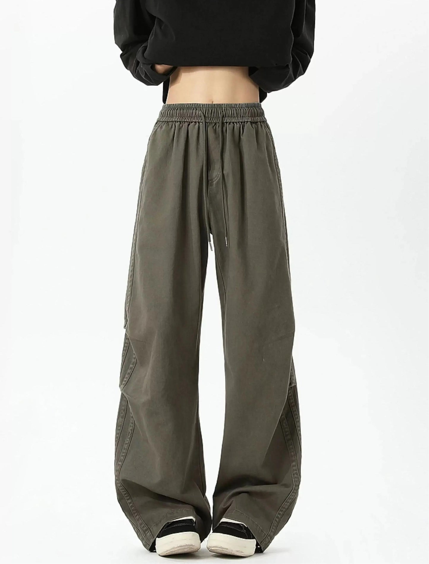 Washed Drawstring Pants