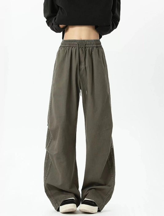 Washed Drawstring Pants
