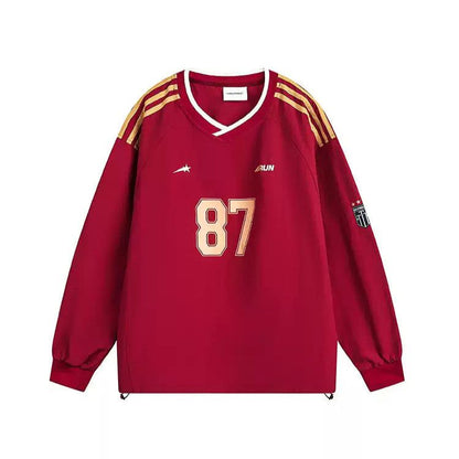 Sports Style Jersey Long Sleeve T-Shirt