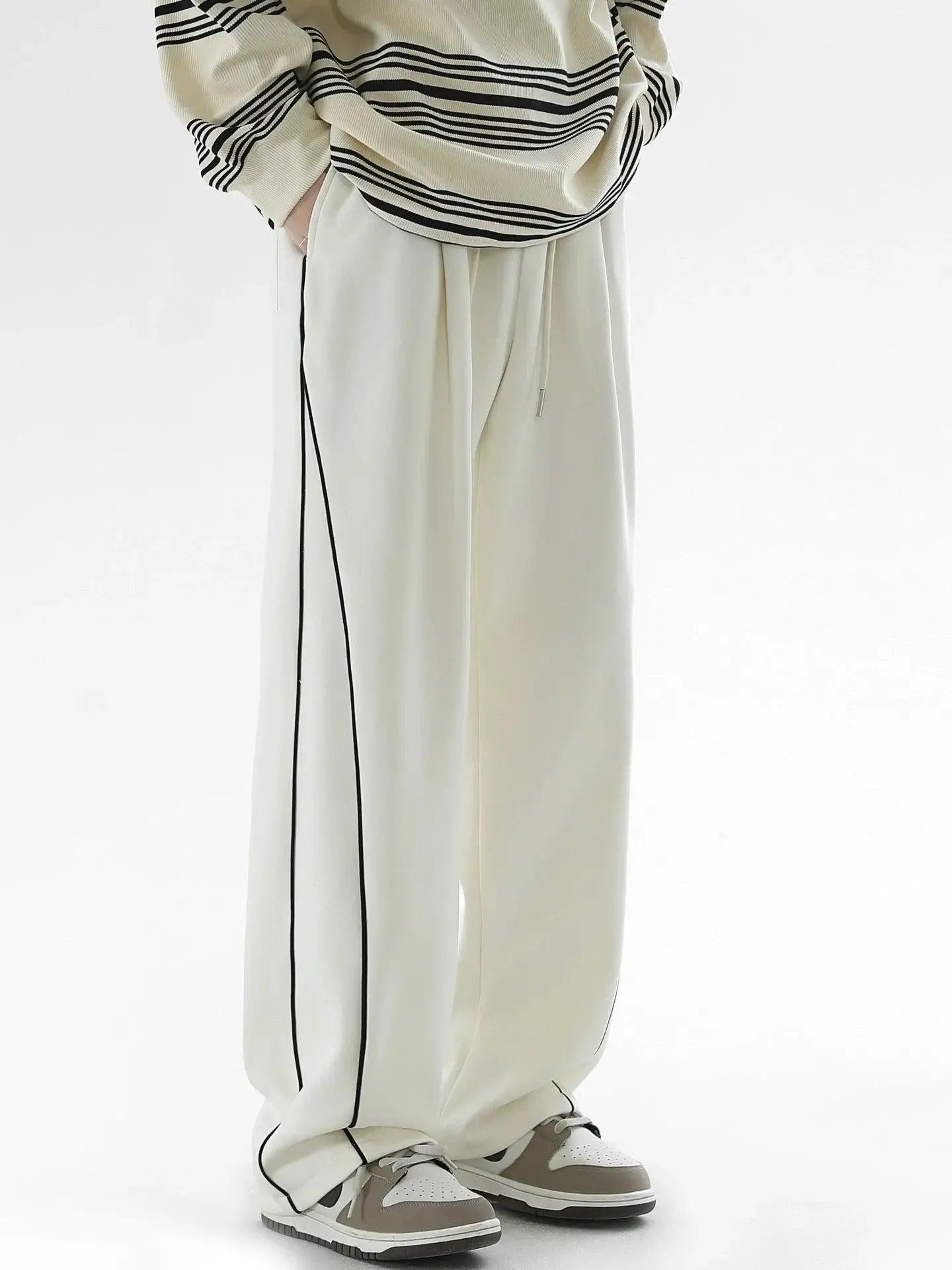 Patchwork Reflective Wide Leg Sweatpants