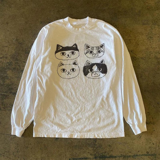 Vintage Cats Quadro T-Shirt