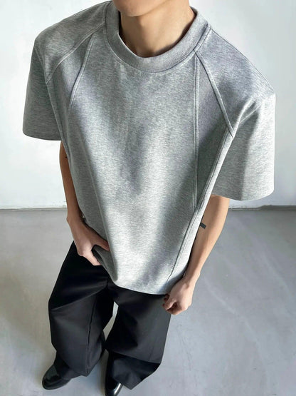 Spliced Panel Crewneck T-Shirt
