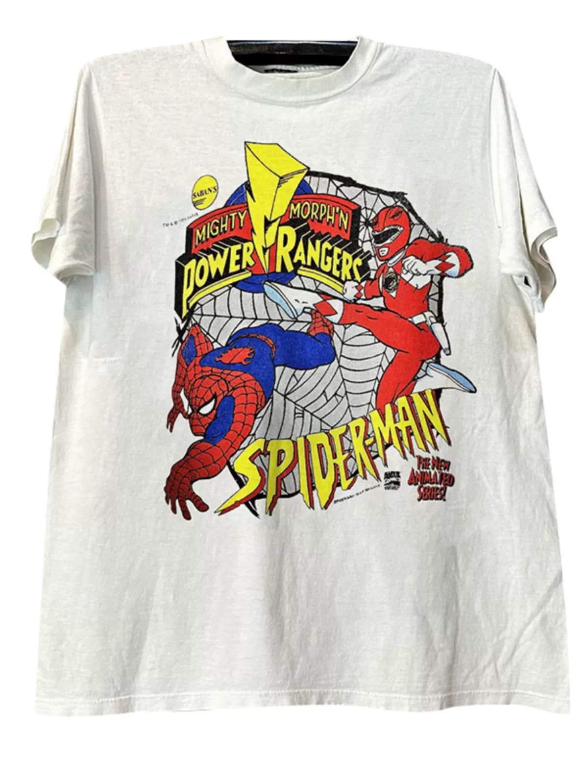 Vintage Spiderm@N X P0wer Rangers T-Shirt