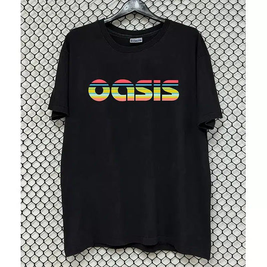 Vintage 0asis Colorful Print T-Shirt