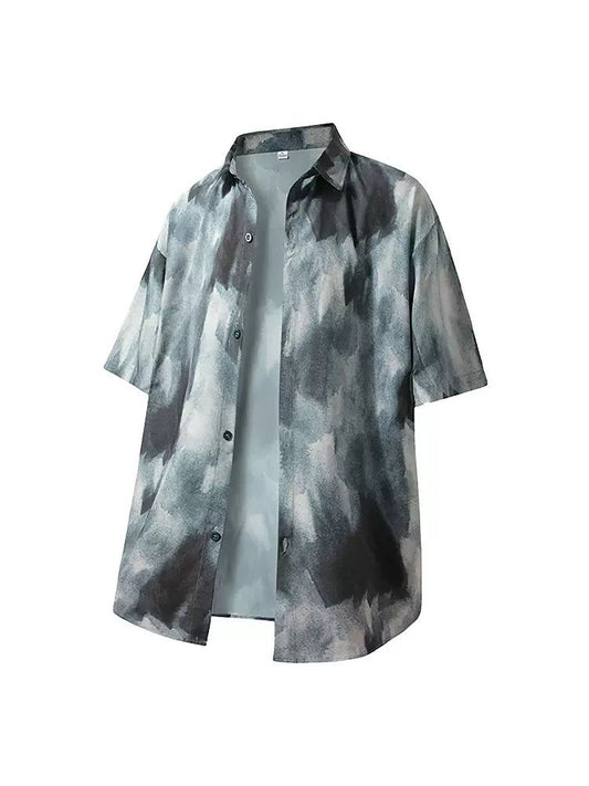 Gradient Tie-Dye Short Sleeve Shirt