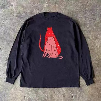 Vintage The Polka Dot Cats Longsleeve T-Shirt