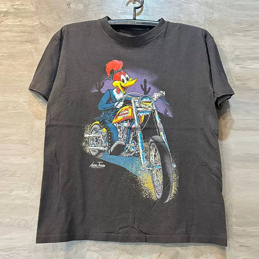 Vintage  W0ody W0odpecker Biker T-Shirt
