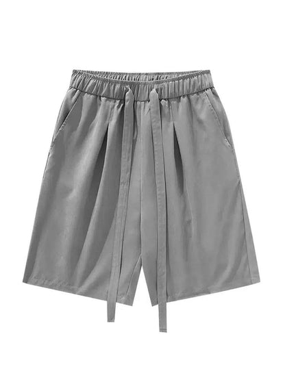 Solid Waist String Shorts
