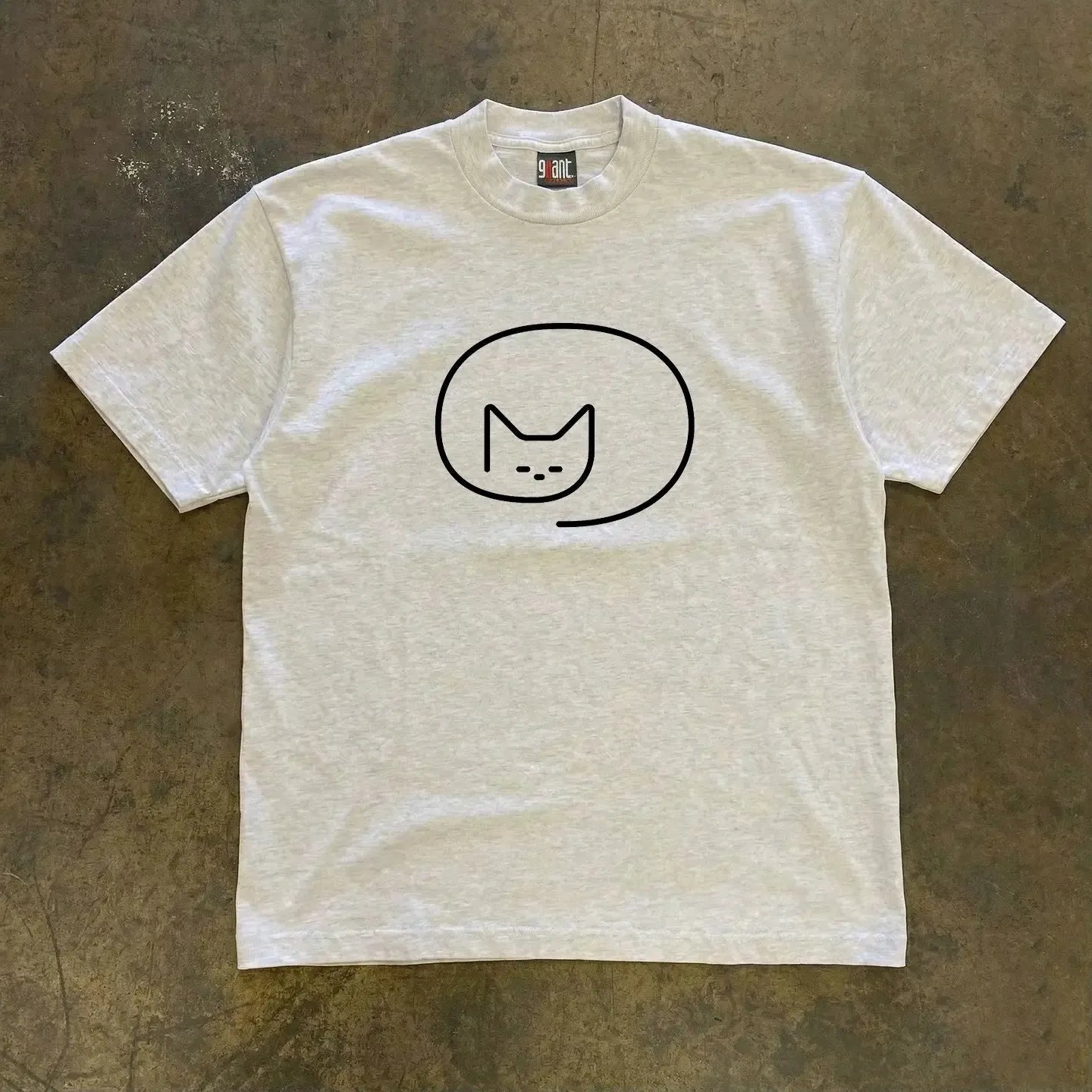 Vintage Minimalist Cat Graphic T-Shirt